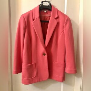 LOVELY PINK LINED BLAZER SHORTER SLEEVE PETITE LARGE
